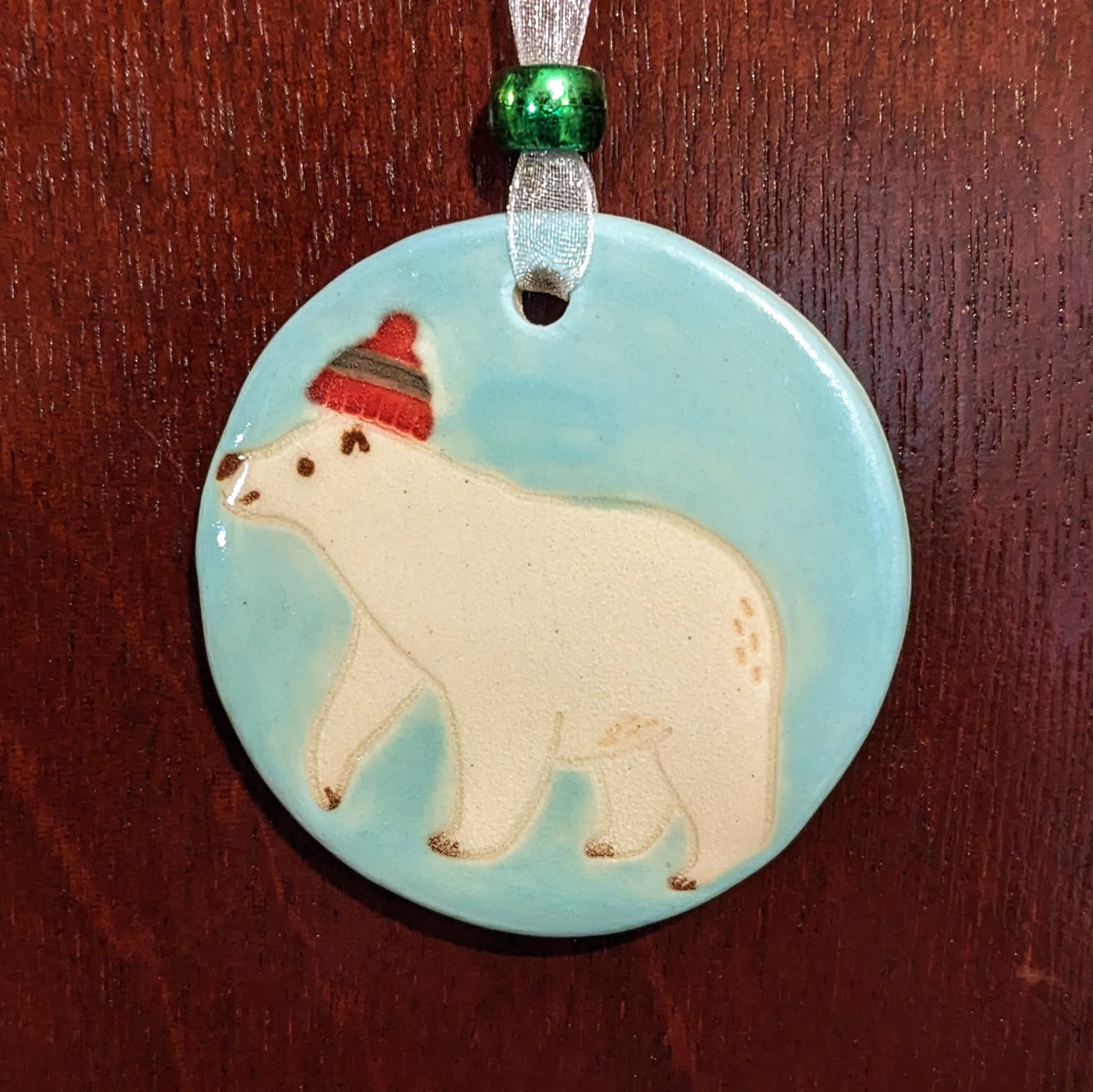 Festive Polar Bear - Ornament
