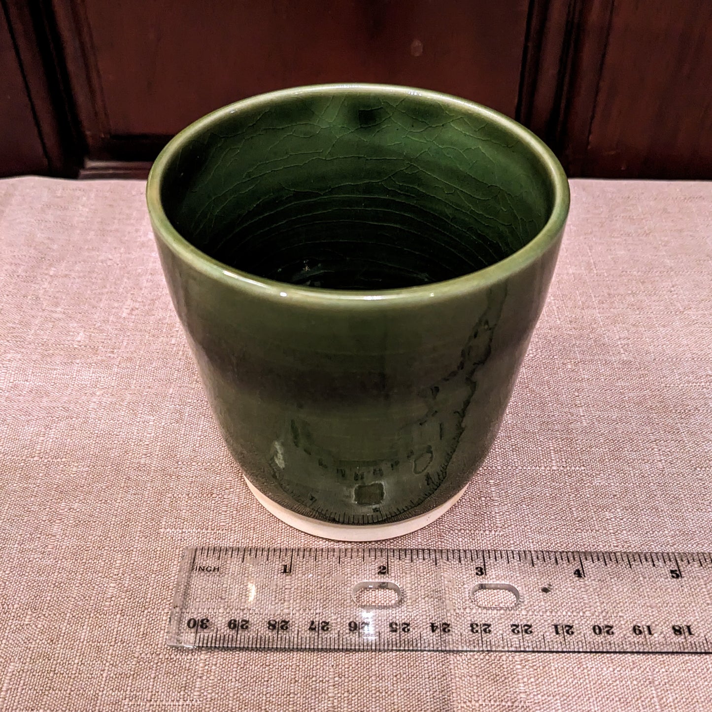 Moss Green Crackle - Small Cup