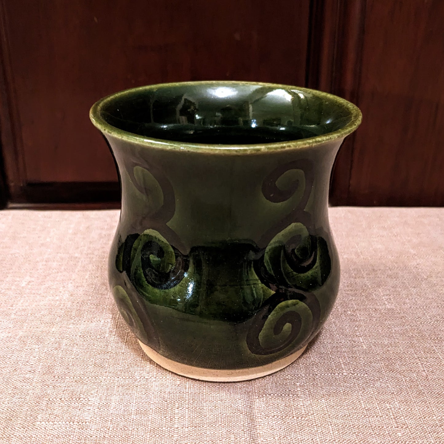 Moss Green - Small Flared Vase