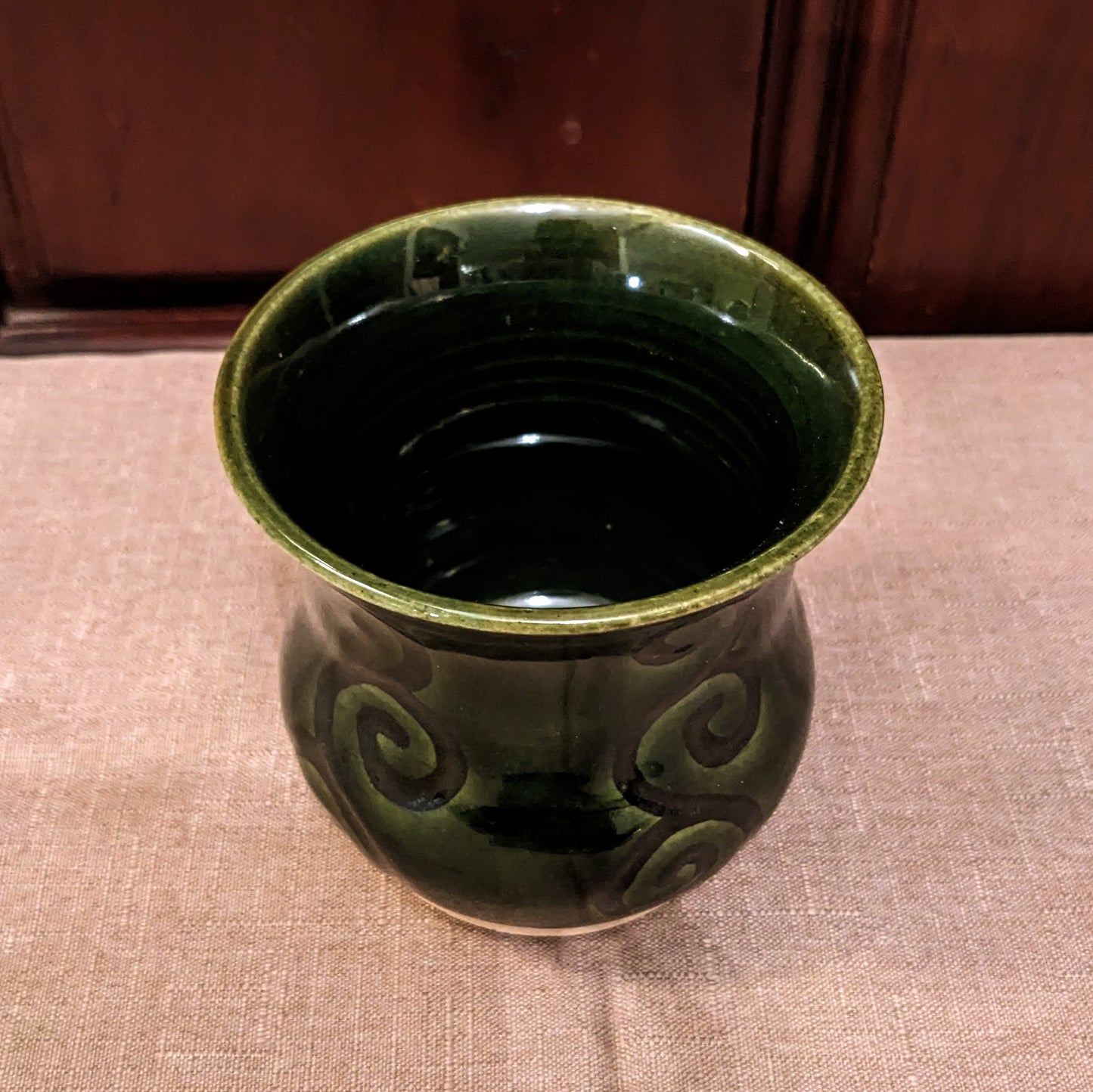 Moss Green - Small Flared Vase