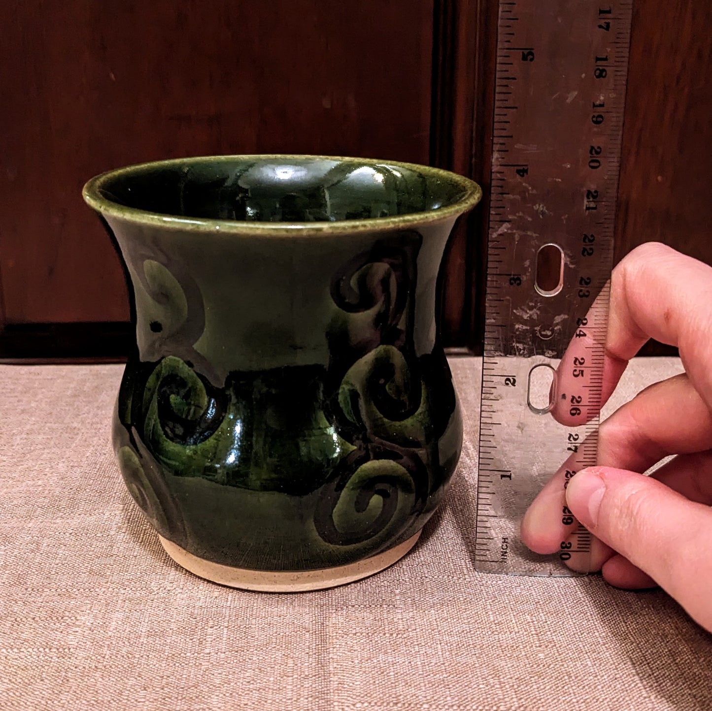 Moss Green - Small Flared Vase