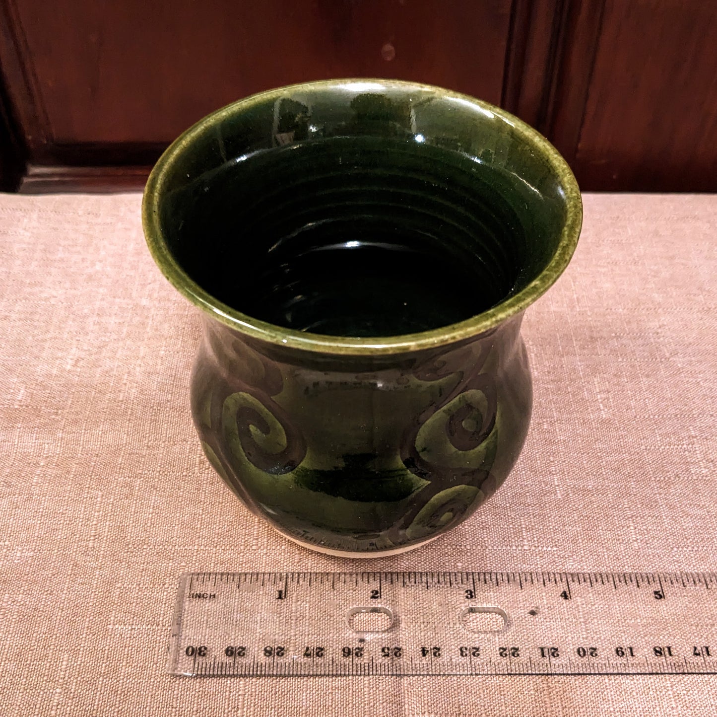 Moss Green - Small Flared Vase
