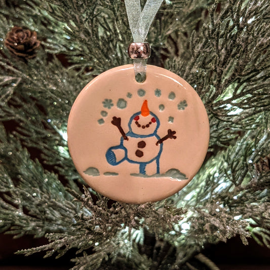 Happy Snowman - Ornament