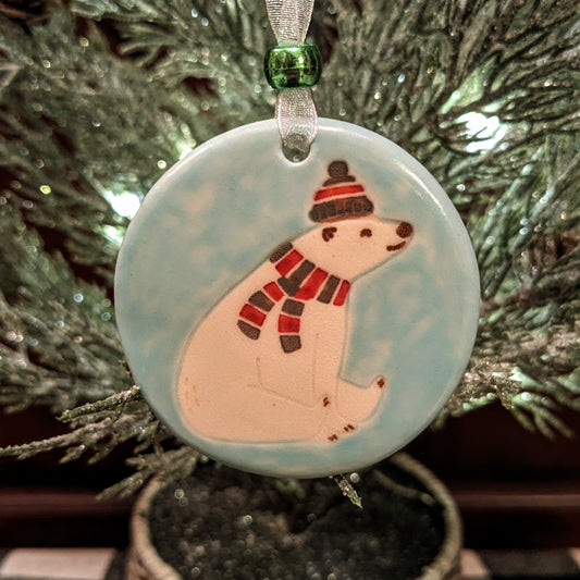 Festive Polar Bear - Ornament