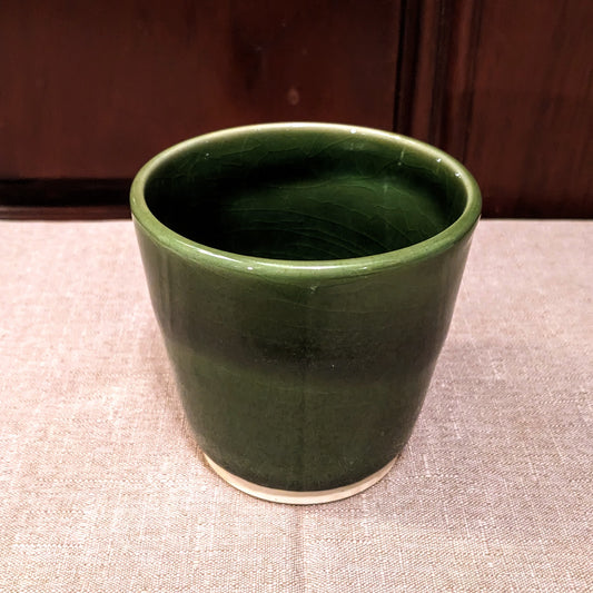 Moss Green Crackle - Small Cup