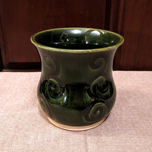 Moss Green - Small Flared Vase