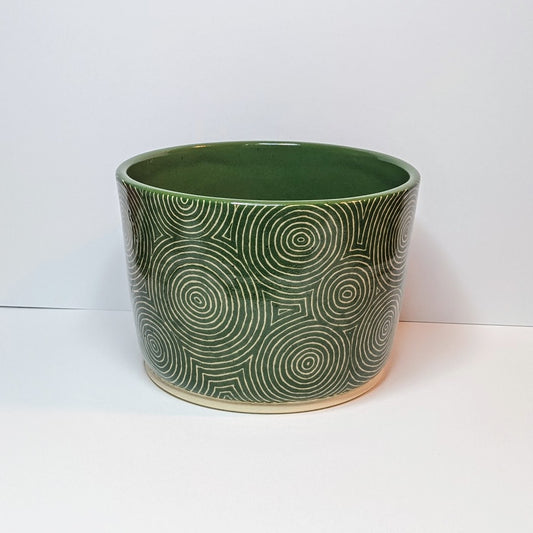 Forest Green Zentangle Planter