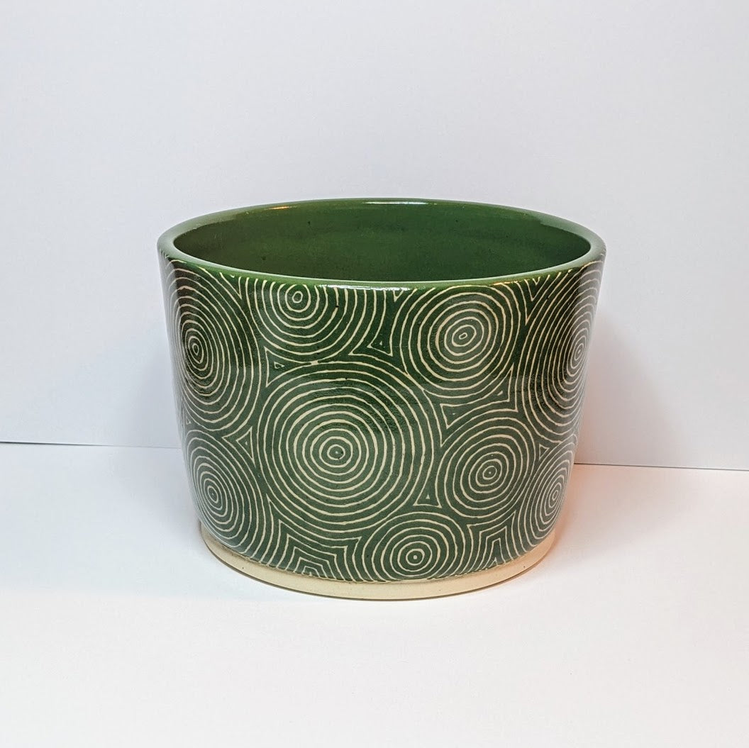 Forest Green Zentangle Planter