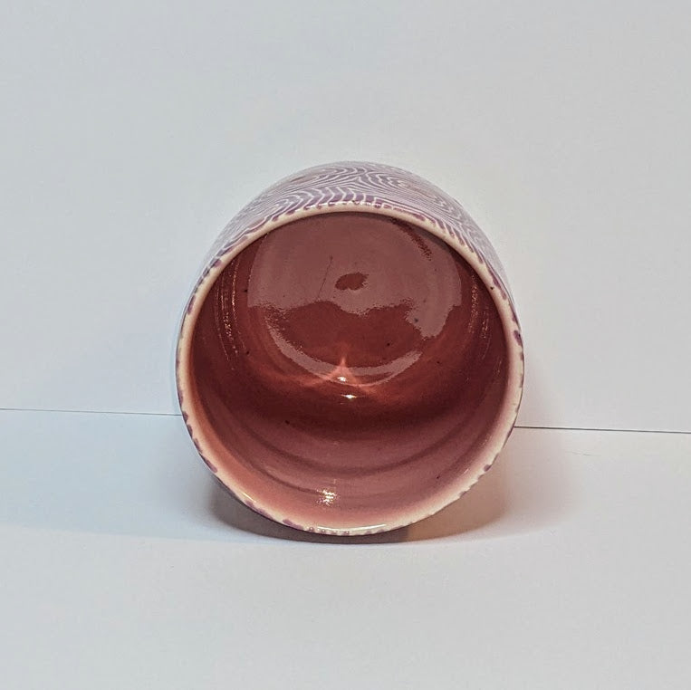 Purple Flowered Zentangle Cup